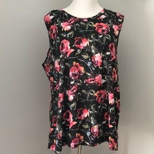 Black and floral boutique top
